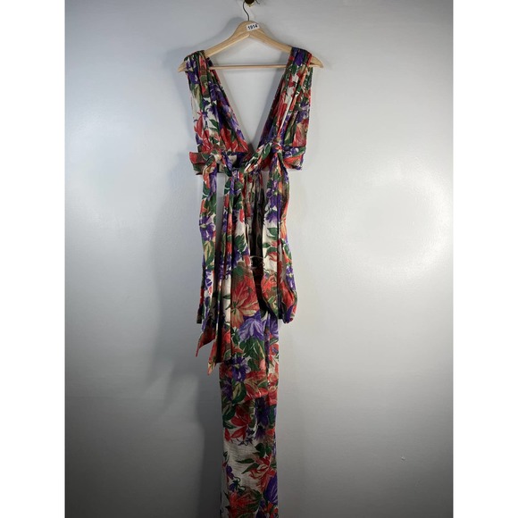 Just Bee Queen Women's Cutout Front Slit Sara Floral Maxi Dress Size: Small NWT - Picture 7 of 8